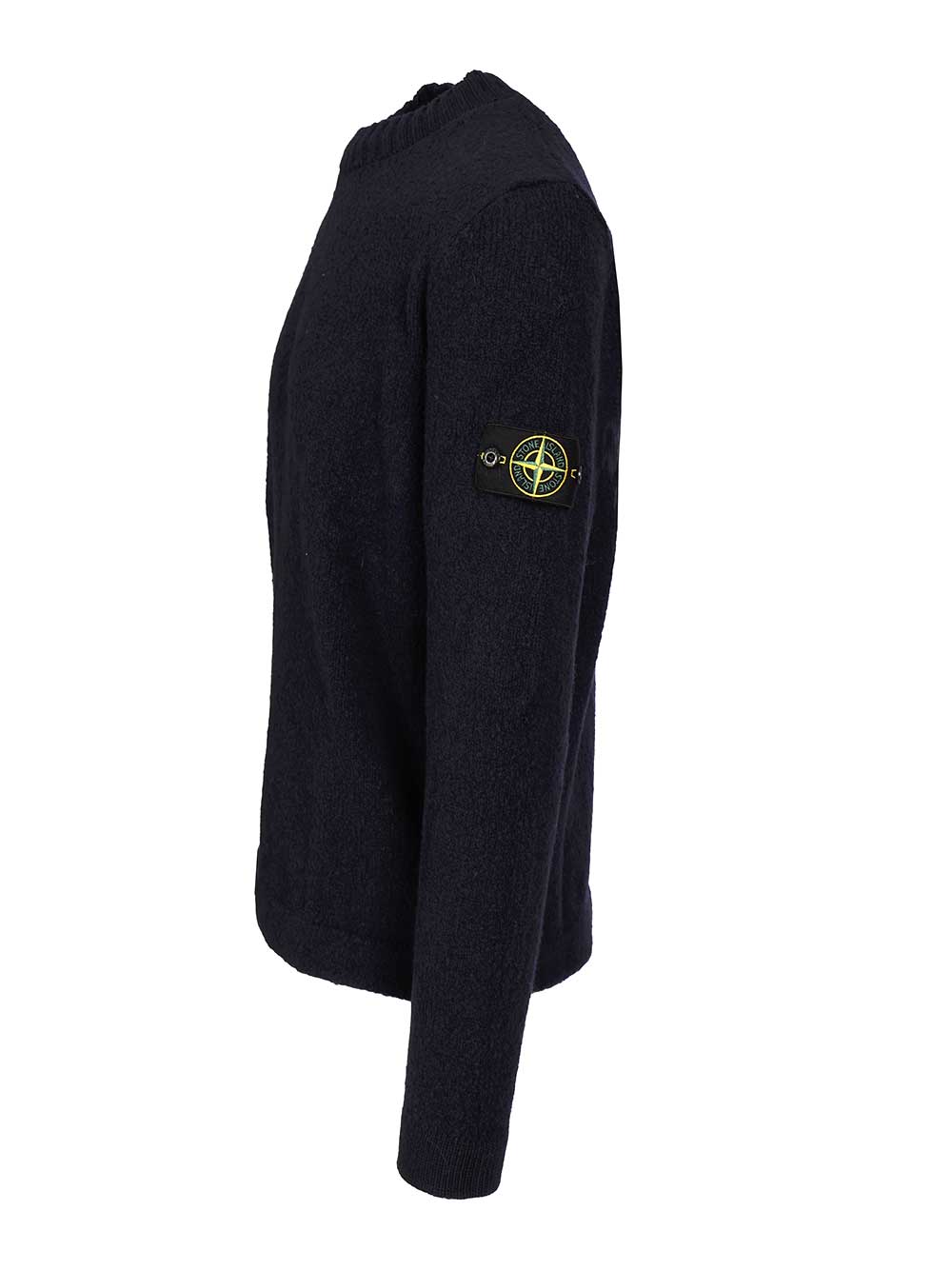 Stone Island Organic Cotton Crew Neck Sweater With English Ribs Knitwear - Blu | 198b1b4465e267e7345588b1fe1e6a7ed9adc5a4