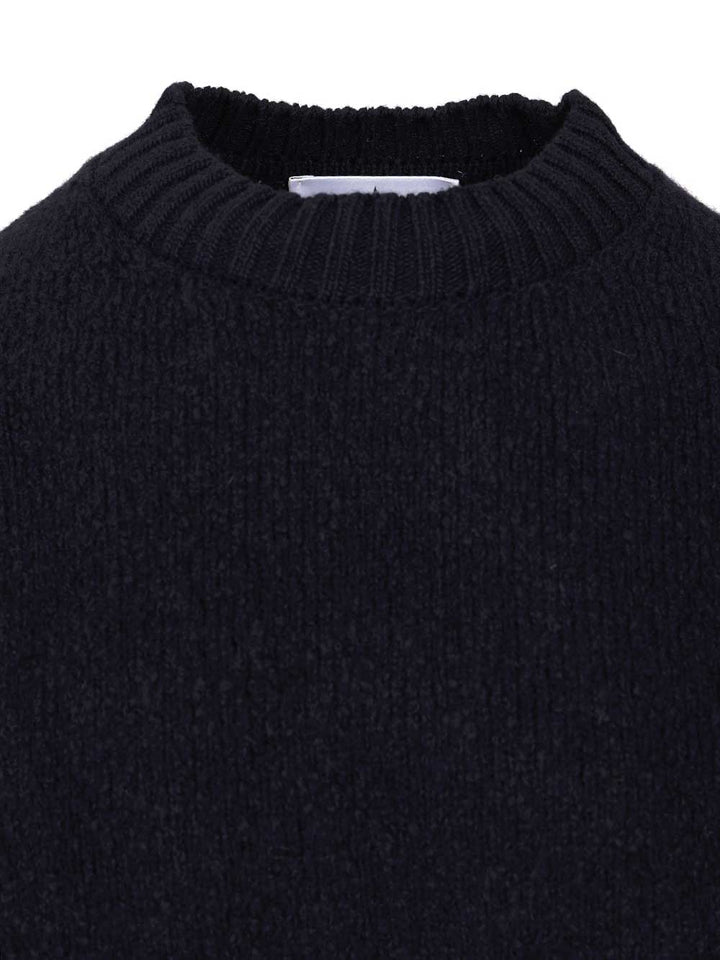 Stone Island Organic Cotton Crew Neck Sweater With English Ribs Knitwear - Blu | ec5933b171a3959a8c358b9e1359658b68c49961