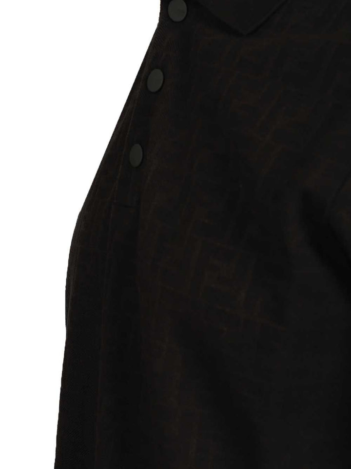 Fendi In Black Ff Piquet Jacquard Polo shirt - Nero | 1c8f8fa2f96084f96160e1f4d95754f276b252d6