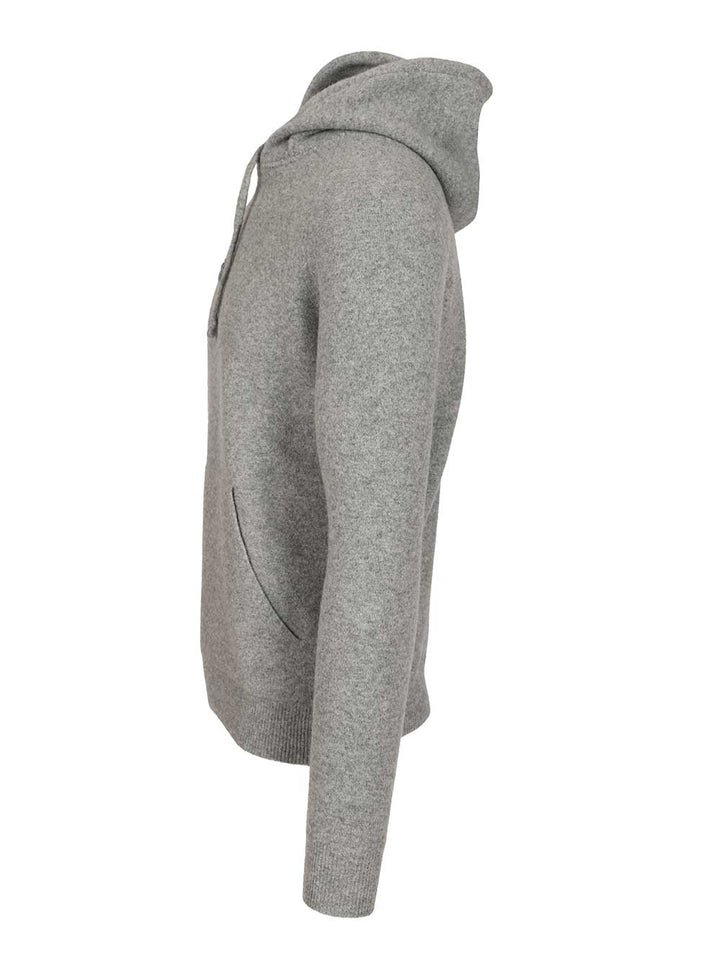 Al Duca D'Aosta Mohair Hooded Sweater Knitwear - Grey | 2141f9d29c149b676f1c893c14df0577bd89f216