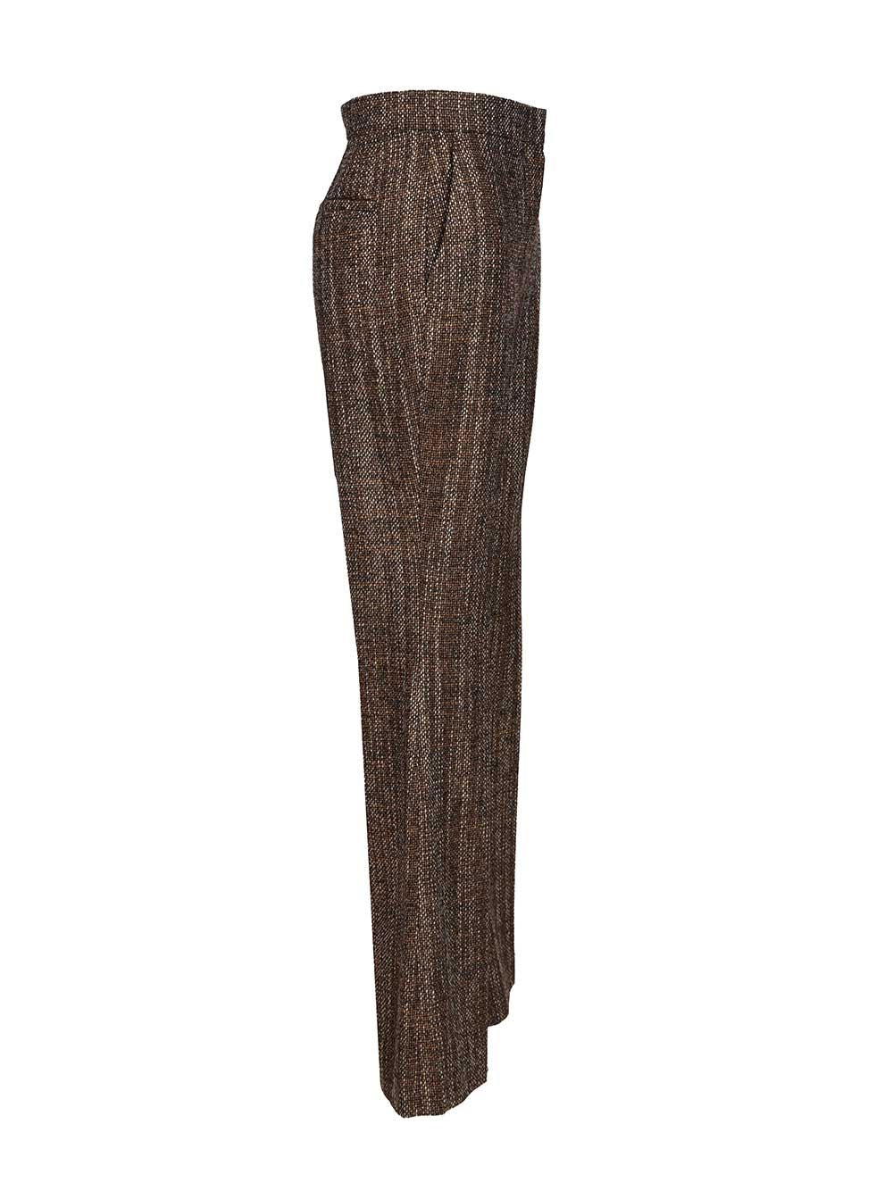 Fendi Rust Wool And Alpaca Trousers - Marrone | 77ce13c0f23aef936a42829fb1b1f0ca89aca612