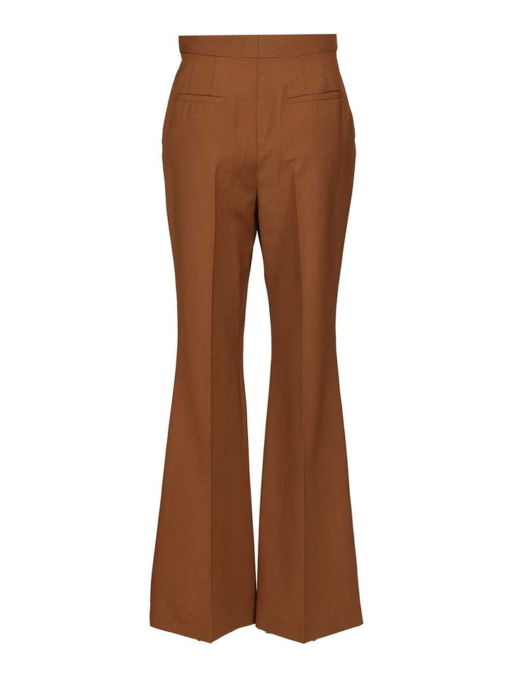 Fendi Brown Wool And Mohair Trousers - Marrone | e79dab45ff5bf3ae4e09c824ab88daecfb2e9c4b
