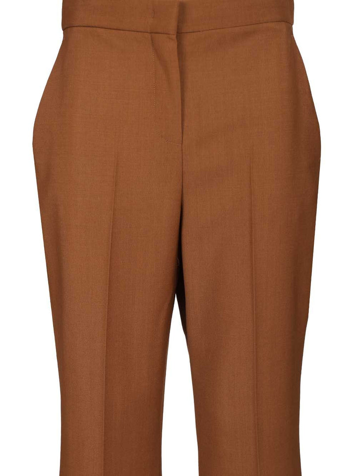 Fendi Brown Wool And Mohair Trousers - Marrone | 09ece5a42f3732248a1f1369e31bd9d72c6cc4af