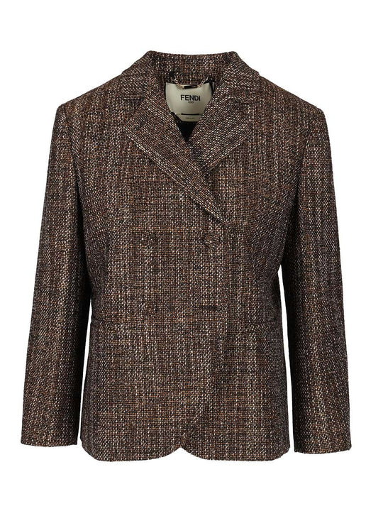 Rust Wool And Alpaca Jacket Giacche Marrone