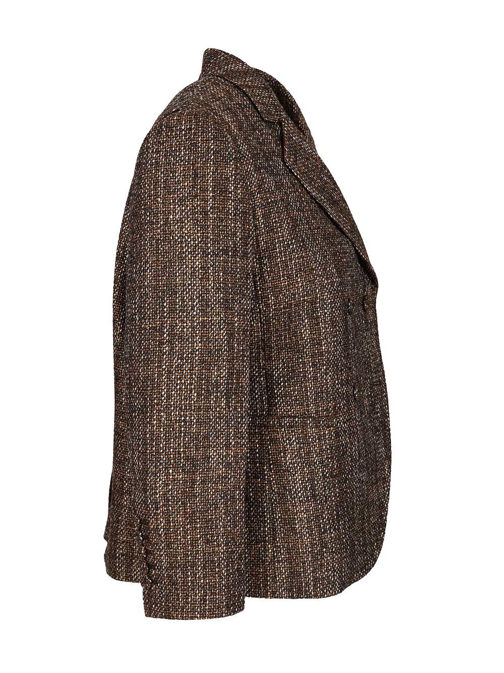 Fendi Rust Wool And Alpaca Jacket Giacche - Marrone | 7ed6c7c52b4b157d523f0e55efa7820e924f7009