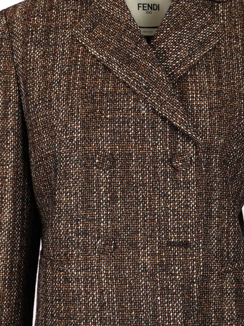 Fendi Rust Wool And Alpaca Jacket Giacche - Marrone | e763668984d5afcdff1ac9391cf31defa73418bf