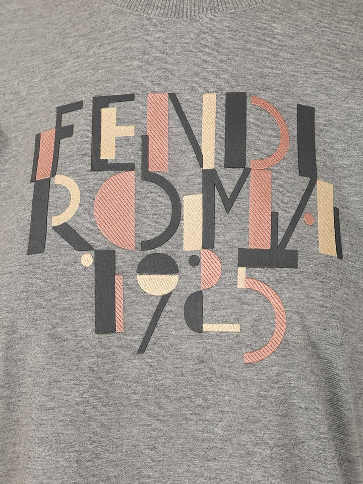 Fendi Fendi Roma T-Shirt - Grey | f1a16942910f5435a698599210bcbabcc5d06bac