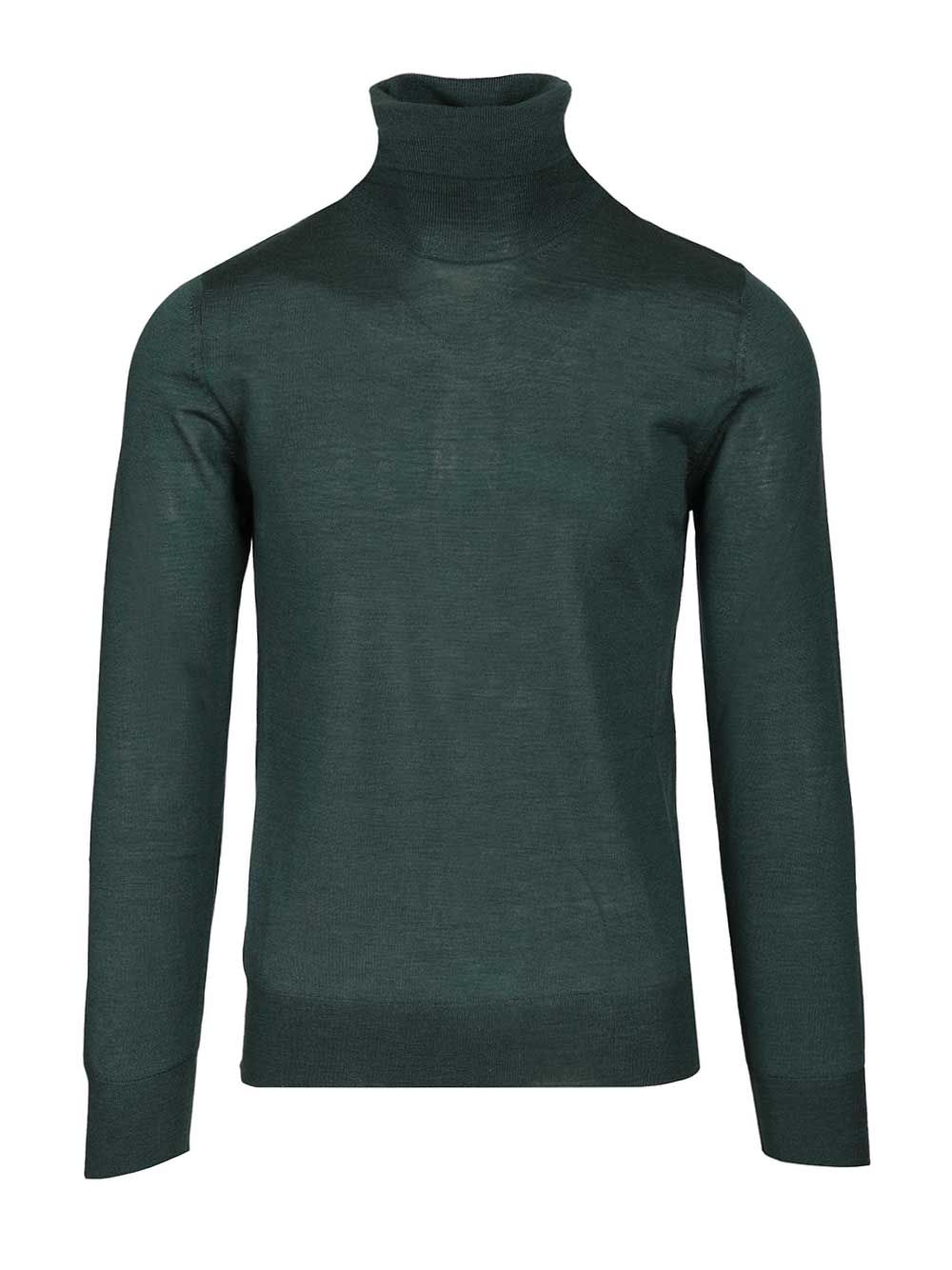 Al Duca D'Aosta 1902 Cashmere And Silk Turtleneck Sweater Knitwear - Verde | f2f6df4df9a54db4c502f02771a4bedf32b67d07