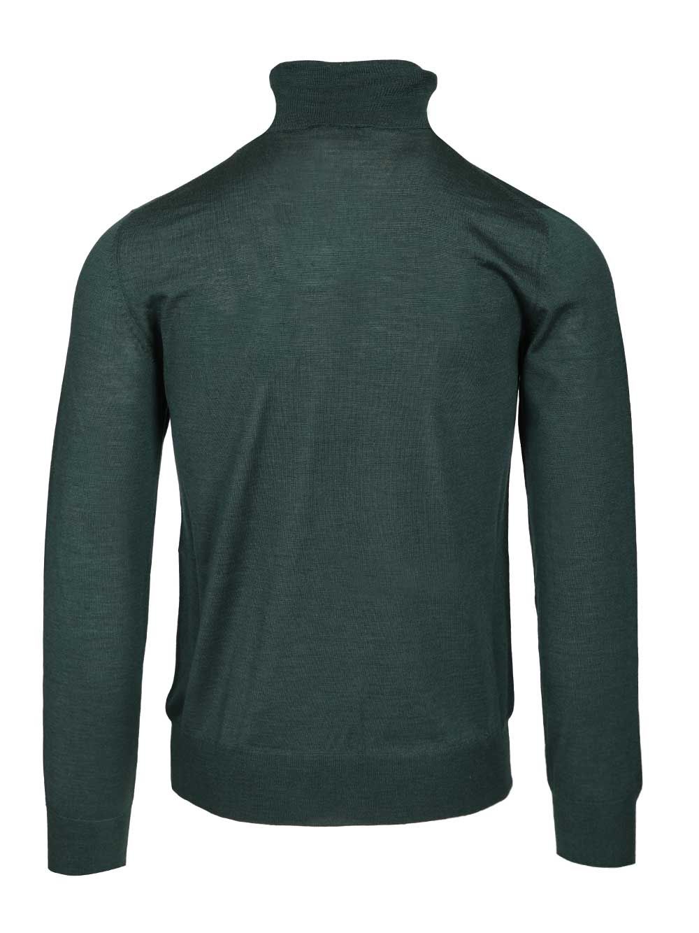 Al Duca D'Aosta 1902 Cashmere And Silk Turtleneck Sweater Knitwear - Verde | ab71ef43a5b41541f680e3502a88e1d5291579af