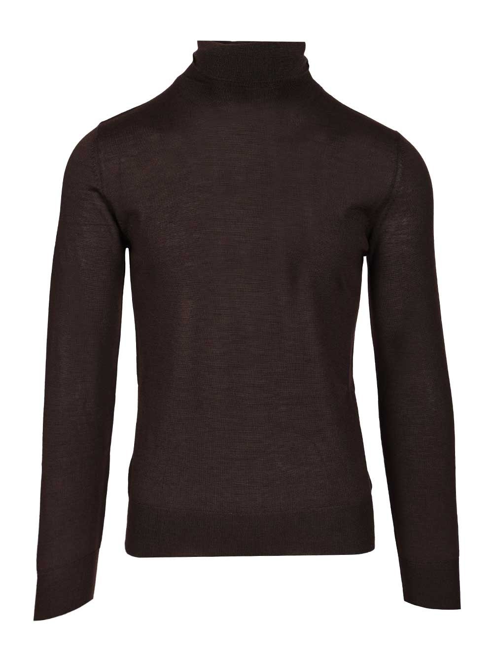 Al Duca D'Aosta 1902 Cashmere And Silk Turtleneck Sweater Knitwear - Marrone | 0d3a954d0c1d32629359c43b66f039b41f4bd9f1