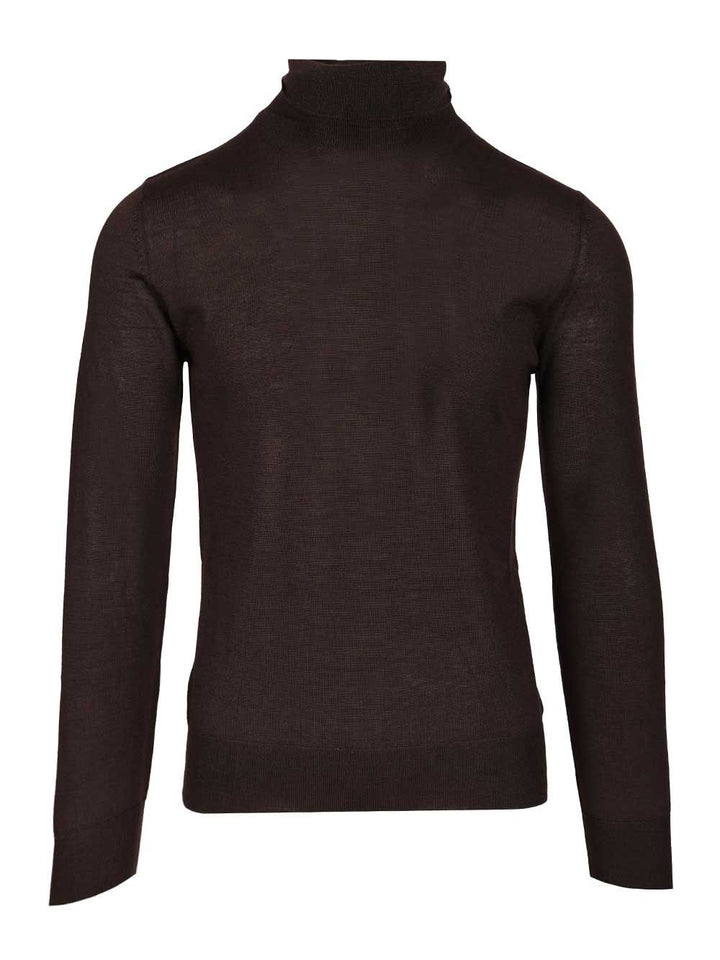 Al Duca D'Aosta 1902 Cashmere And Silk Turtleneck Sweater Knitwear - Marrone | 0d3a954d0c1d32629359c43b66f039b41f4bd9f1