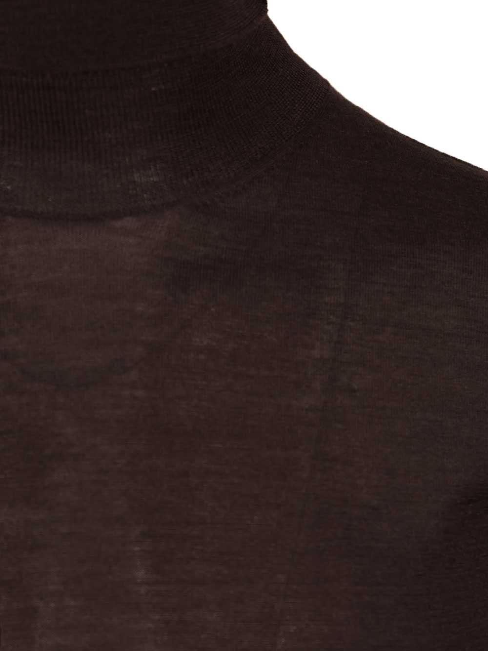 Al Duca D'Aosta 1902 Cashmere And Silk Turtleneck Sweater Knitwear - Marrone | 4817eef3074423c7f96cb5fec89cd15cd464b92f