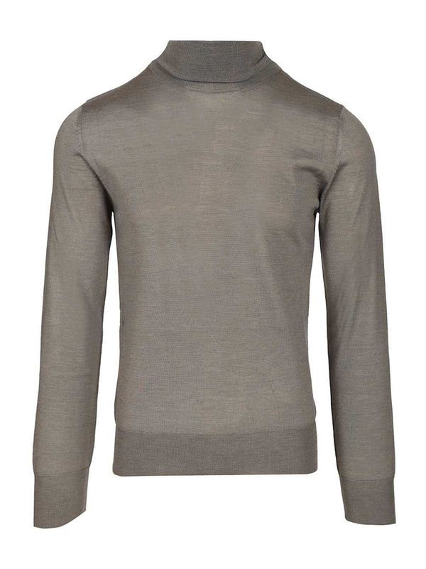 Girocollo In Cashmere E Seta Maglieria Grigio