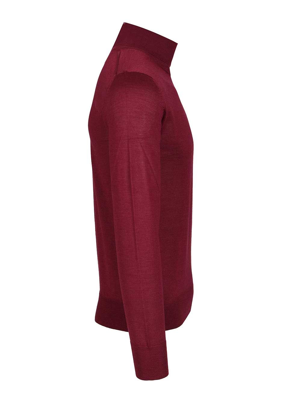 Al Duca D'Aosta 1902 Cashmere And Silk Turtleneck Sweater Knitwear - Bordeaux | 268576f079220c480f00d91644d5a21895ff8968