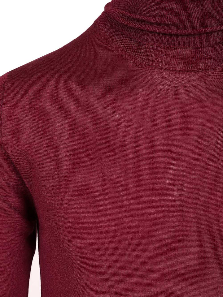 Al Duca D'Aosta 1902 Cashmere And Silk Turtleneck Sweater Knitwear - Bordeaux | c222b4e4cf35c2b9ecaa18b620287473ff4e1ff8