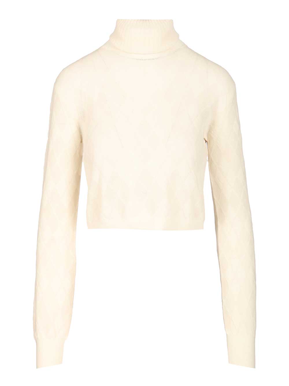 Retori Crop Top Knitwear - Bianco | 65d31b88cc3e8930a1ac7ca550ae5a6c8dc876c9