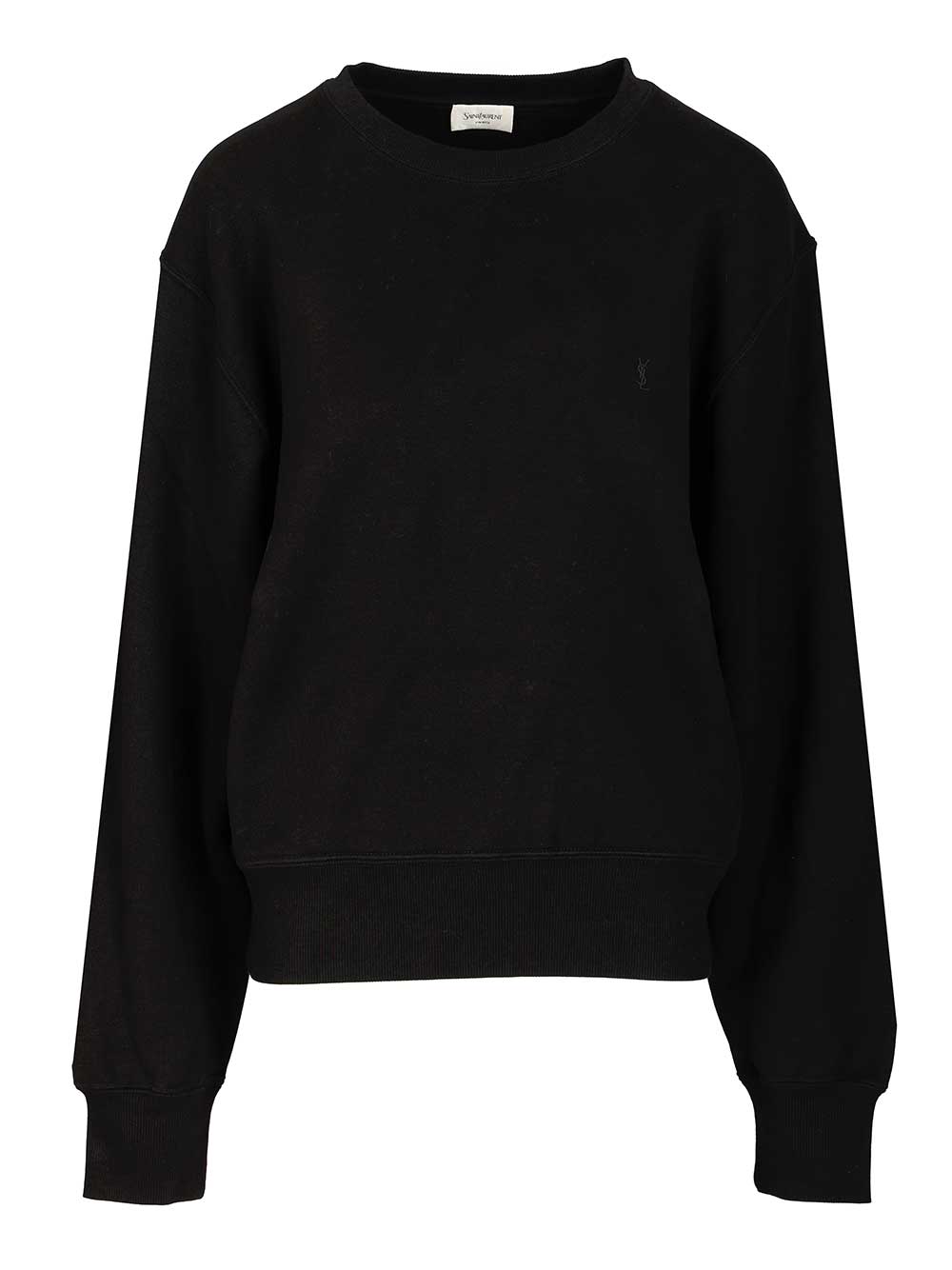 Saint Laurent Cassandre Cotton Sweatshirt Sweatshirts - Nero | f92b1c83624e3f0095c4963dfabaa2a54e55041d