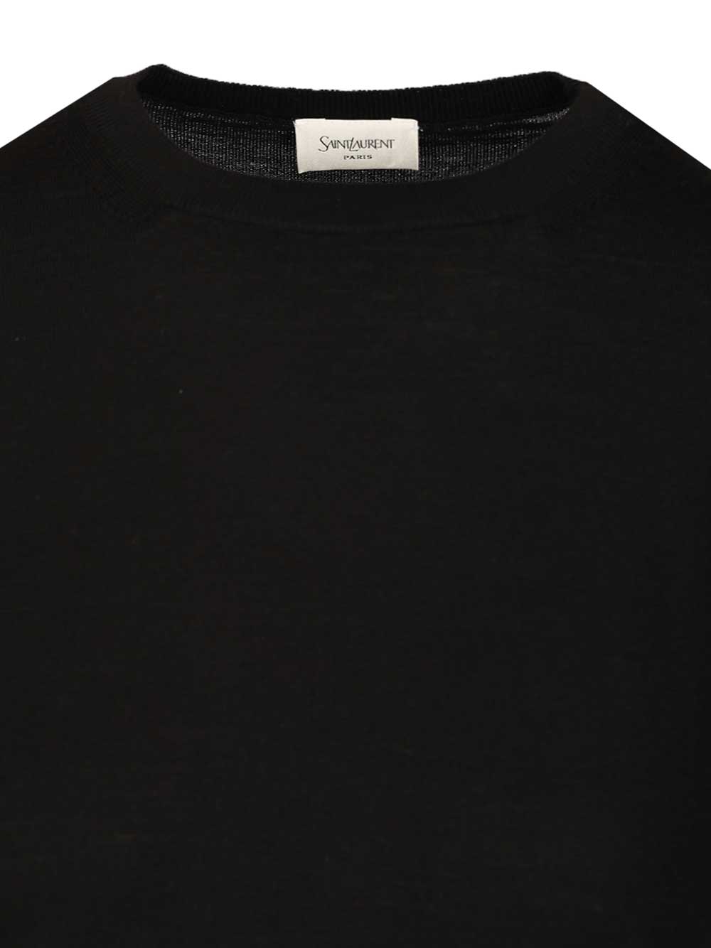 Saint Laurent Short-Sleeved Wool Sweater Knitwear - Nero | bc7ce39733b6d79b8df168021cf4f01a5863775e