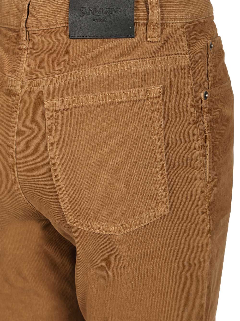 Saint Laurent Clyde Trousers - Marrone | 33b71f97d0b662c14e02ed7b379676fd004ef499