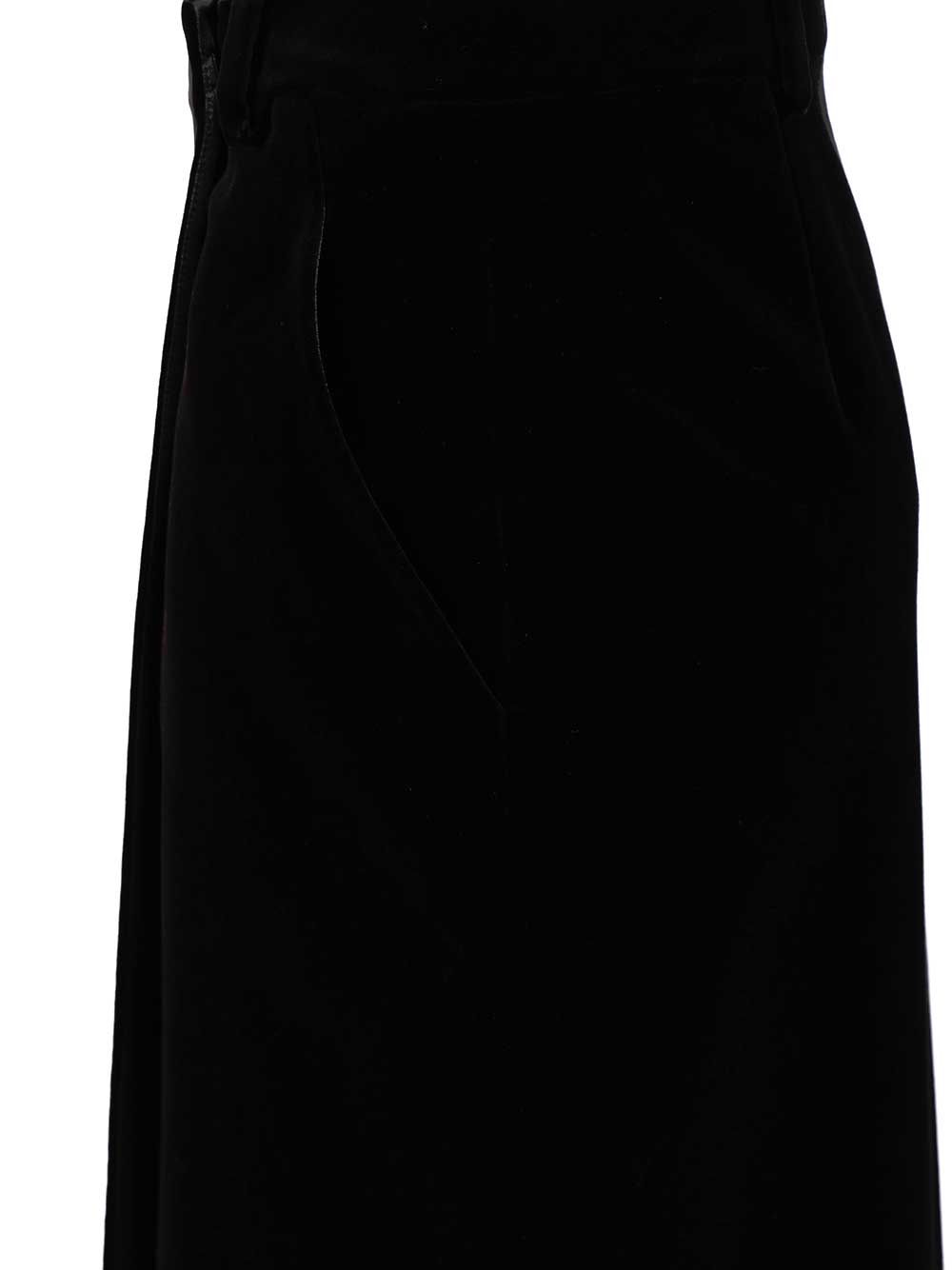Saint Laurent Wrap Midi Skirt Gonne - Nero | ea1139285e447617a76cf334d04b7ddc710412ba