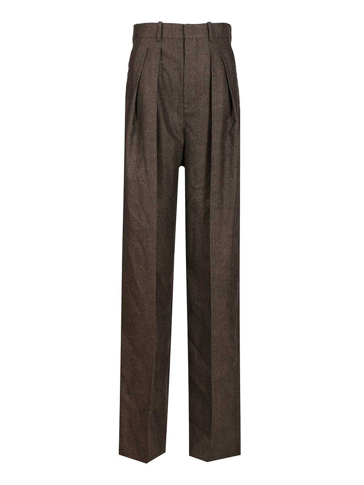 Saint Laurent Loose-Fitting Trousers - Marrone | ad52f8a6b662b3ef9ad7138771689edf4eaa63eb