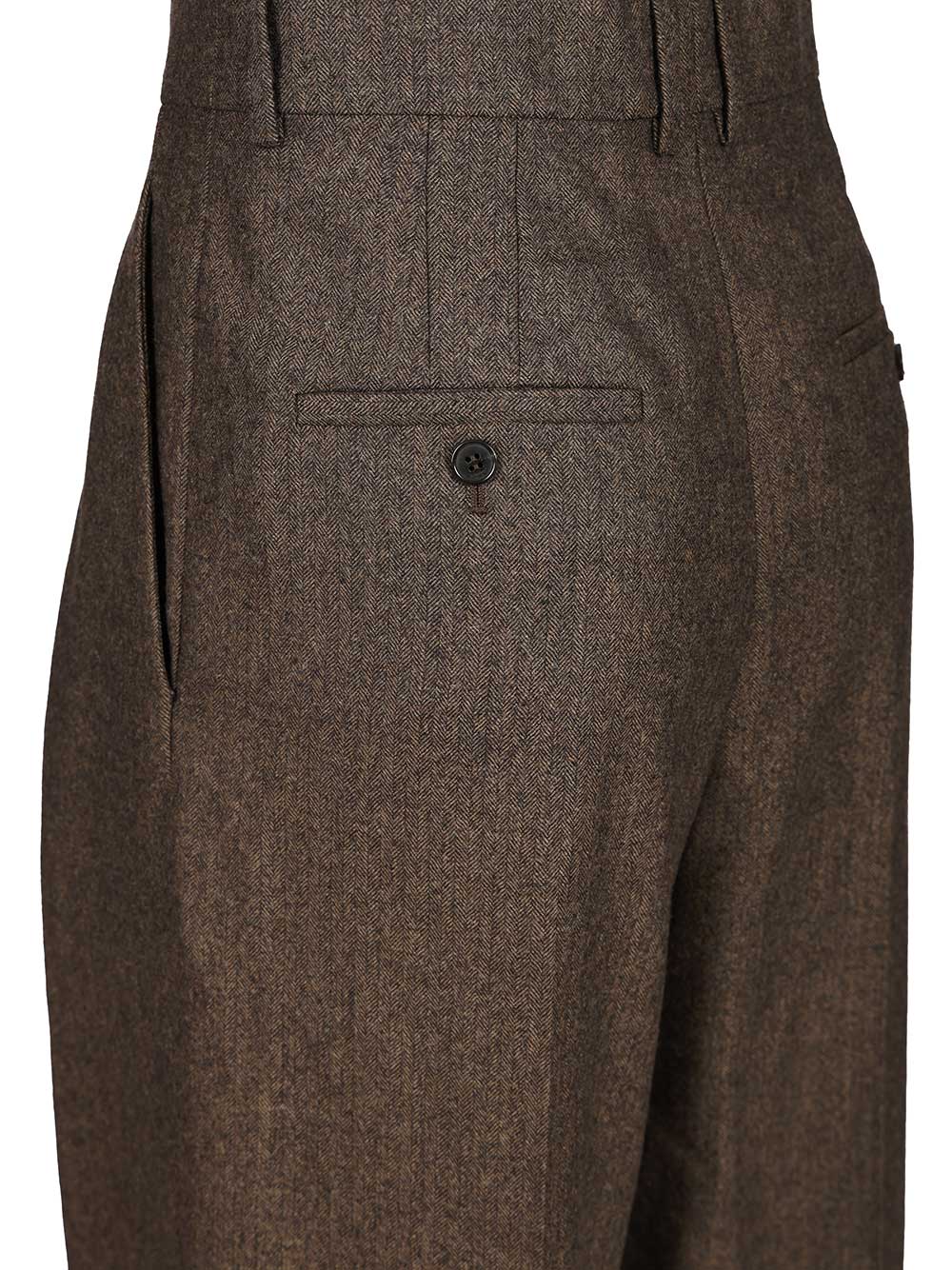 Saint Laurent Loose-Fitting Trousers - Marrone | a6832f376ed0dbd4865699cf150a45a470747302