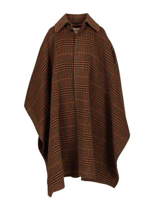 Blanket-Cape Coats Marrone
