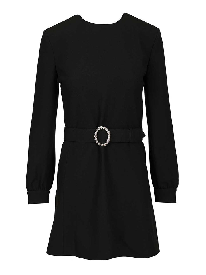 Saint Laurent Mini Dress In Sable Abiti - Nero | dd5235318390a1929eb6513d41d3e9be0676df5f