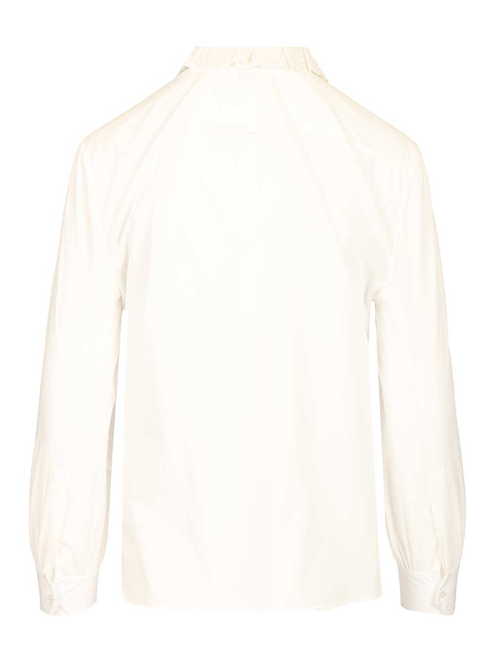 Saint Laurent Cotton Poplin Shirt Shirts - Bianco | a3fe66176f185c82f518fe31da4fddc4b66df028