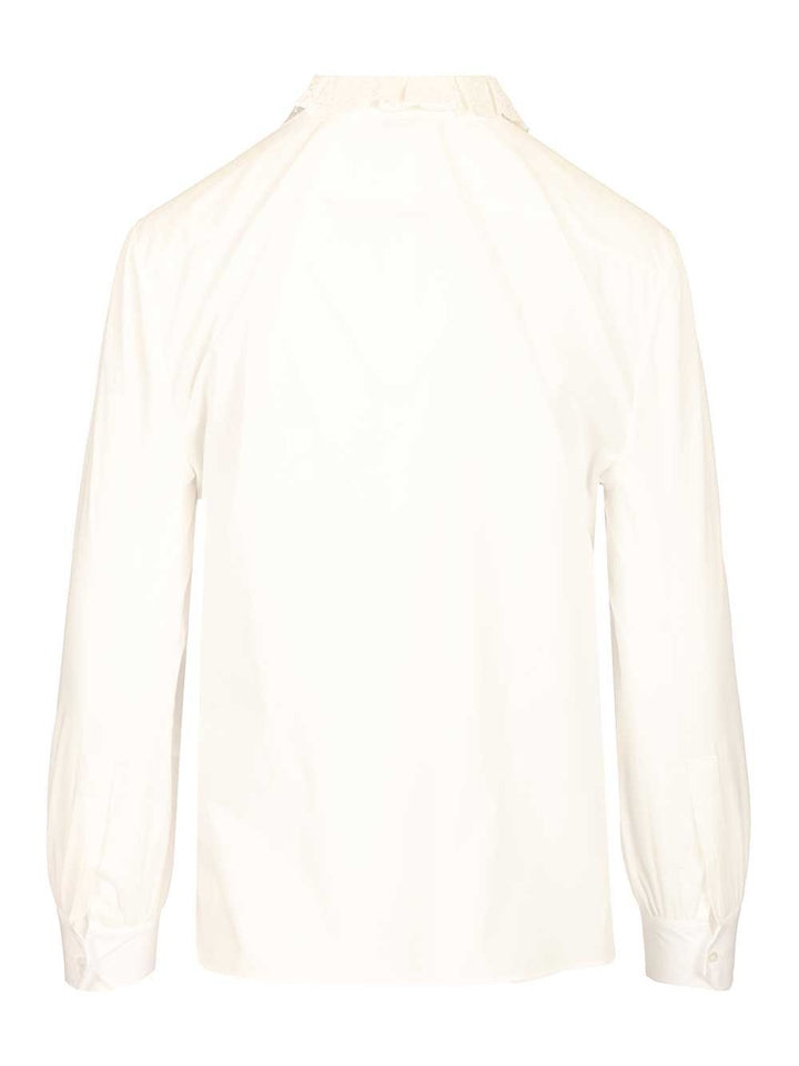 Saint Laurent Cotton Poplin Shirt Shirts - Bianco | 1cf84b4623366f2d643e8fc8880ac6c3221ab45a