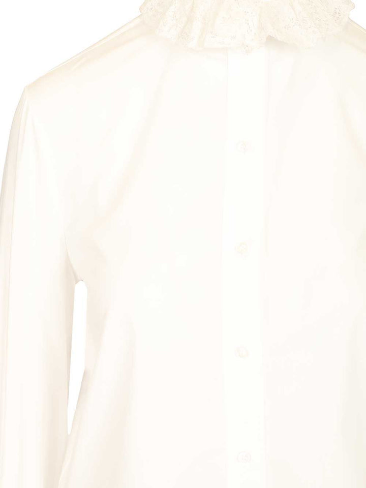 Saint Laurent Cotton Poplin Shirt Shirts - Bianco | 123e10b269cb89231f583c018726cc7276c12bb4