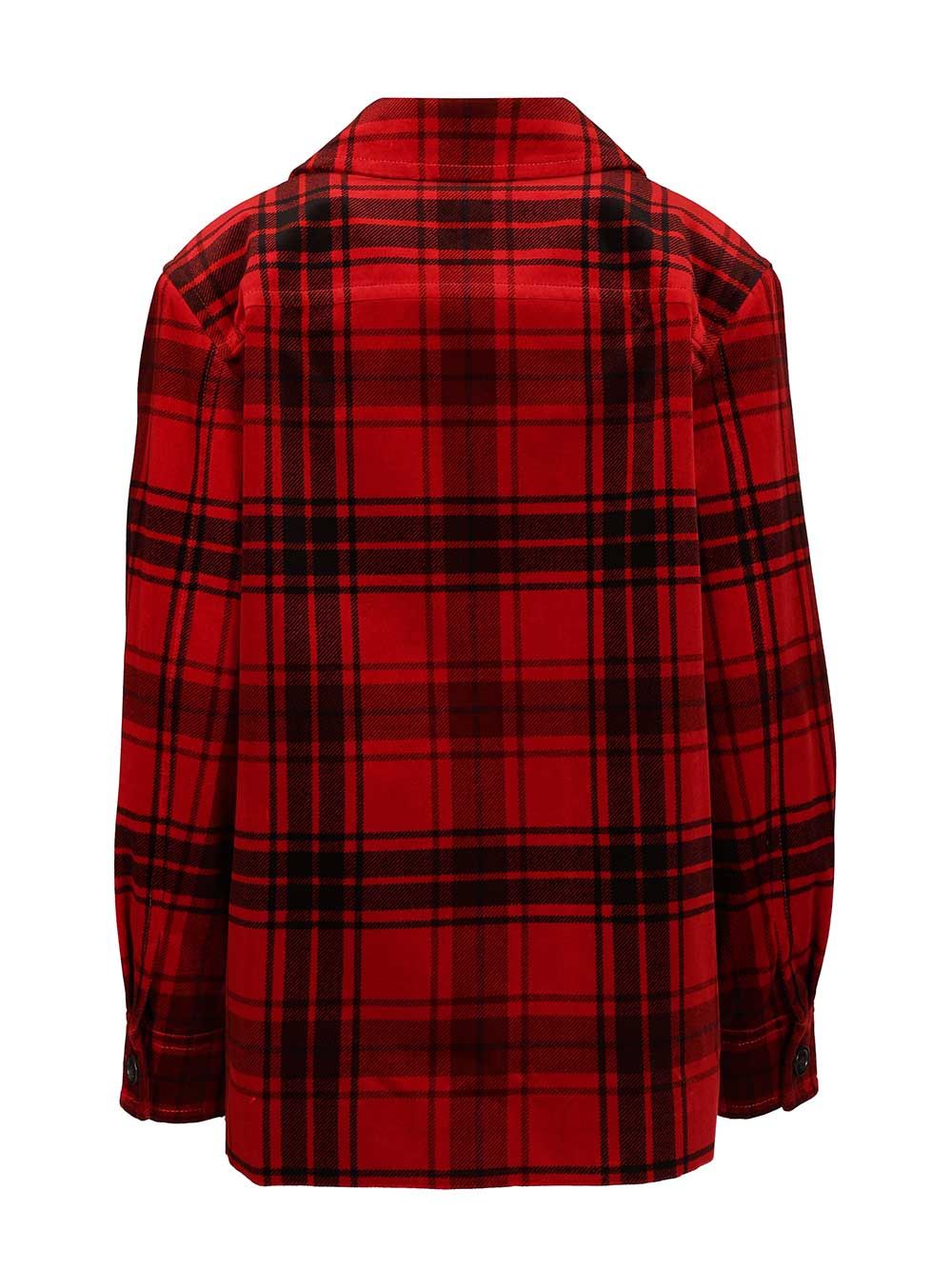 Saint Laurent Tartan Velvet Jacket Shirts - Rosso | 1283818270e0a1df670781e695ed7d3cd3cb429b