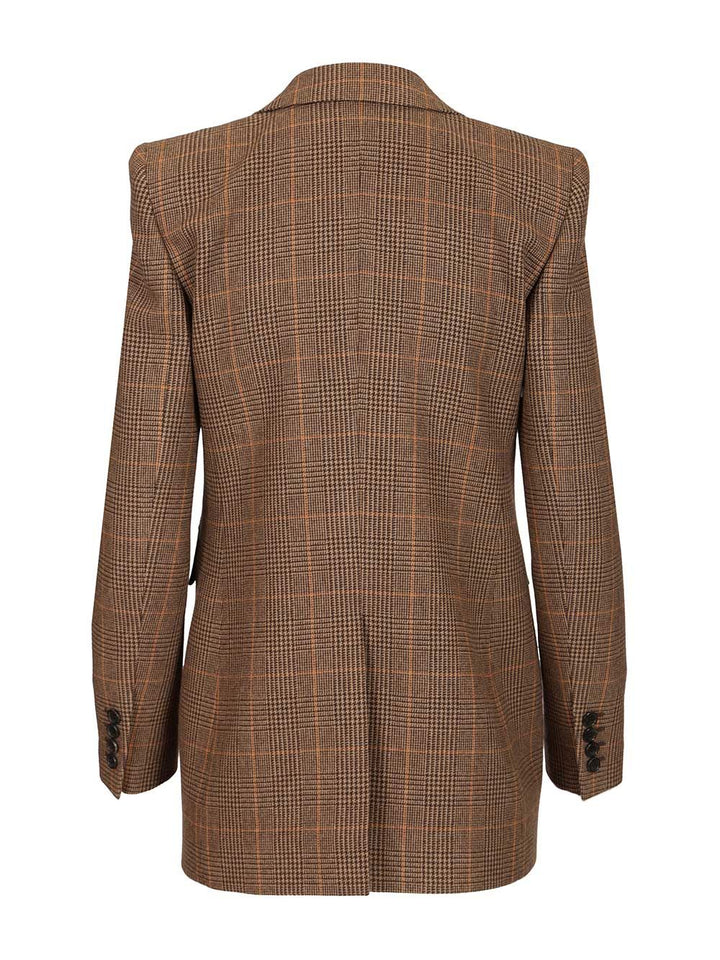 Saint Laurent Prince Of Wales Blazer Giacche - Marrone | d3c48e9c01ca0414ad904b0be1f2f767d35f9ba6