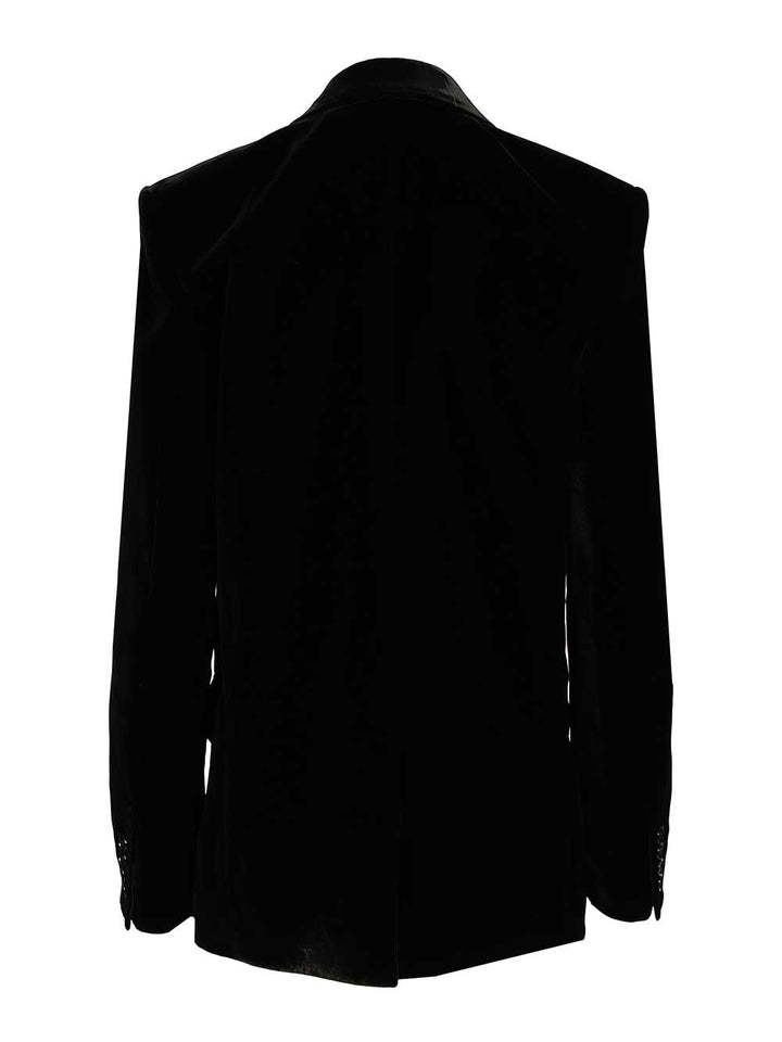 Saint Laurent Cassandre Double-Breasted Jacket Giacche - Nero | 0021dd8fdbab9373579b9cd6b7ecec7bcf569b9c