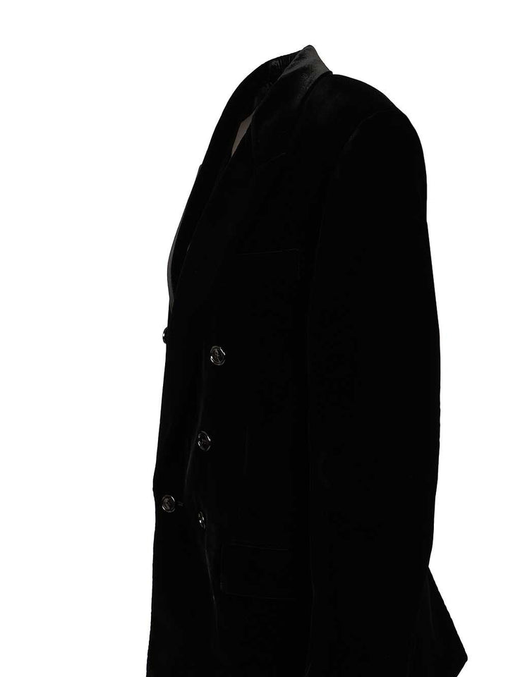 Saint Laurent Cassandre Double-Breasted Jacket Giacche - Nero | da97bec08ddd58890e4927707e0b54d14c9f134c