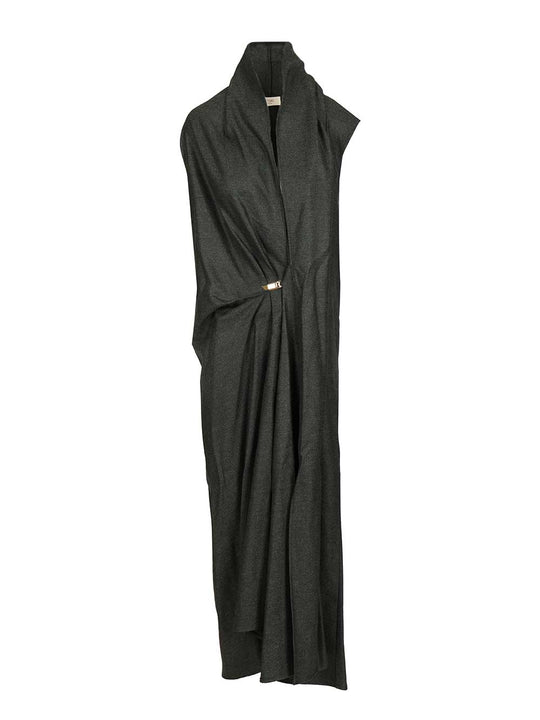 Long Sleeveless Dress Abiti Verde