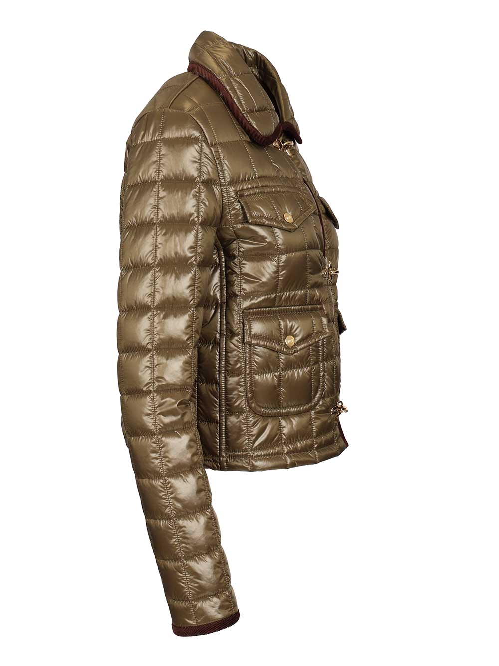 Fay 3 Ganci Quilted Jacket Coats - Verde | 646b17538a34baa3461c70d4f3d479aeed870dc4