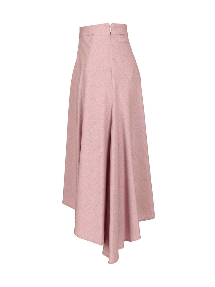 Retori Asymmetrical Wool Skirt Gonne - Rose | 6fd891a07317f191e1534d3288d7207c7a83064d