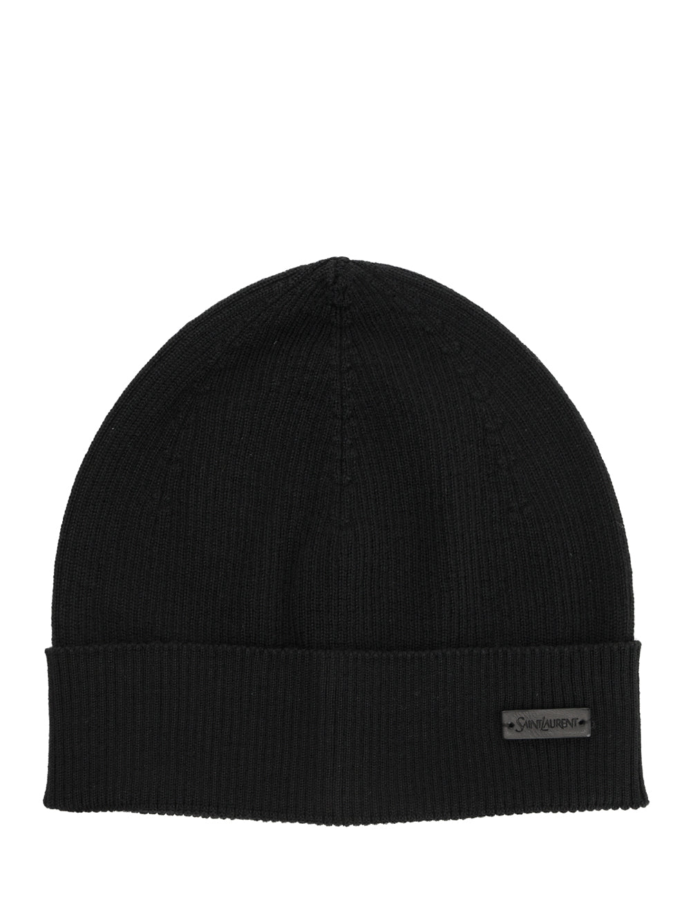 Saint Laurent Ribbed Wool Hat Cappelli - Nero | 7c1a6b3e8eba69ffb220d88fa04e78ef0366b8f1