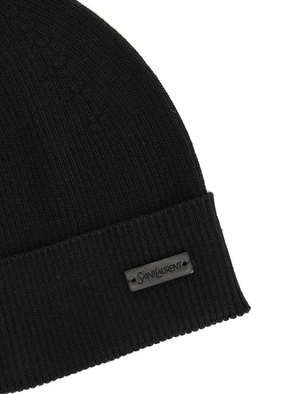 Saint Laurent Ribbed Wool Hat Cappelli - Nero | e5c1ca69c39f90a249bcd37a65755bf050373feb