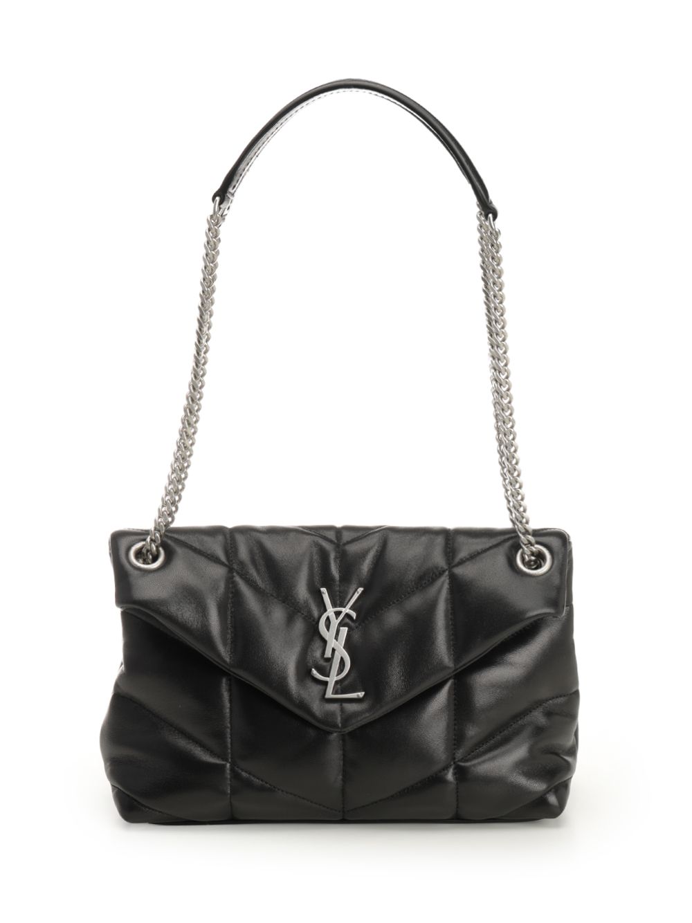 Saint Laurent Lou Lou Puffer Shoulder Bags - Nero | de34252b657ff795579e673b691bd01a51d67daa