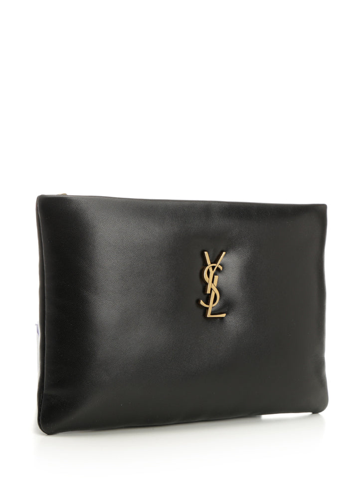 Saint Laurent Calypso Pillow Leather Clutch Small leather goods - Nero | 04c373724e331202b0ae0412f6ebefa6a09b468e