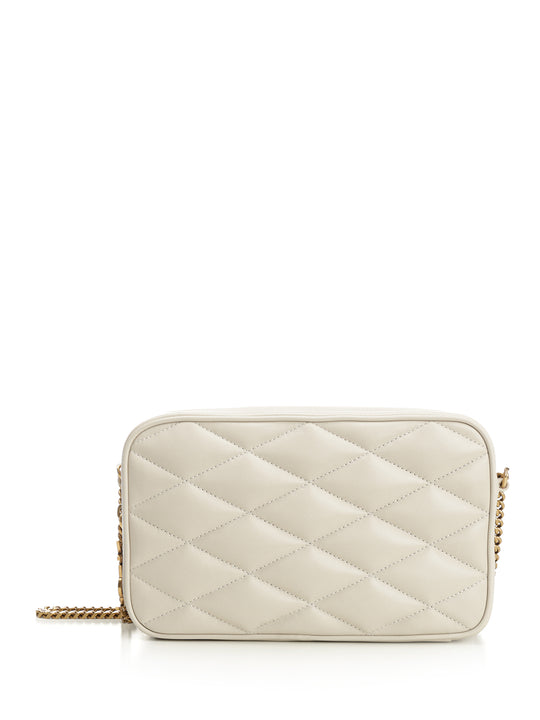 Quilted Leather Camera Bag Small Leather Goods Bianco
