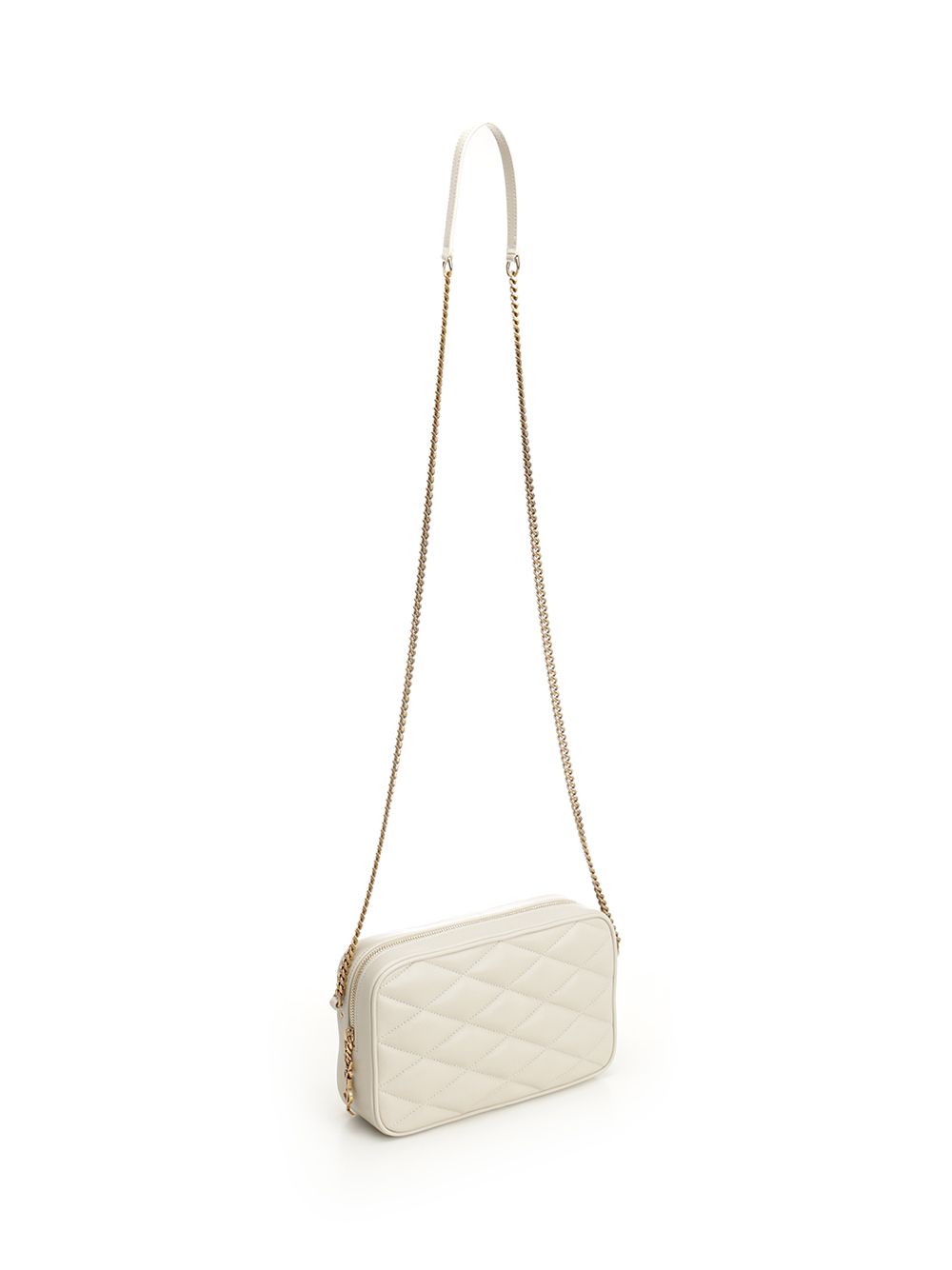 Saint Laurent Quilted Leather Camera Bag Small leather goods - Bianco | 5ee0d4cbcb3f2d9be6c632ad58e757c80d06bd48