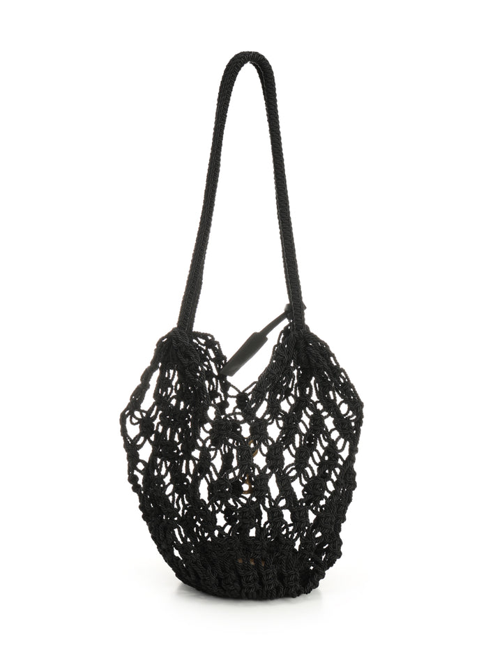 Saint Laurent Crochet Hobo Bag Shoulder Bags - Nero | d7ab873d0a7e90ce0210860acb4b8e9c9d6de238