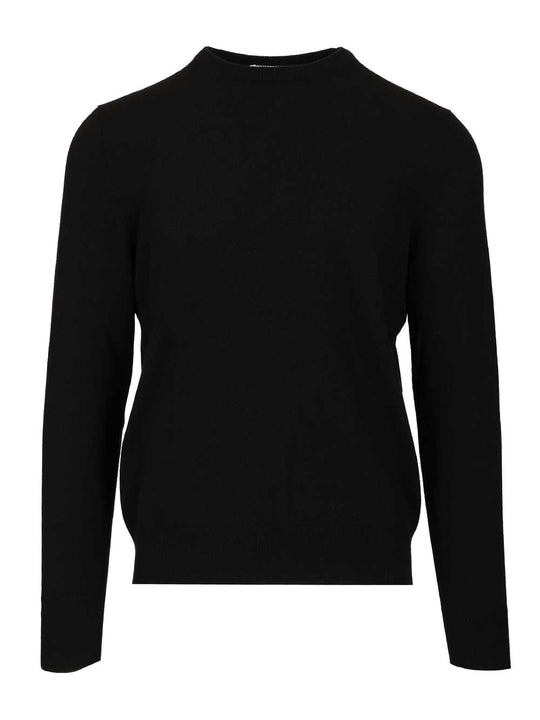 Crew Neck Wool Sweater Knitwear Nero