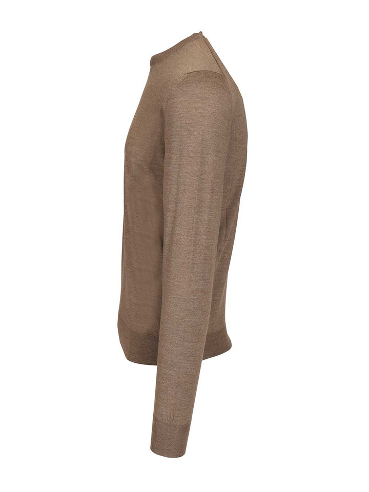 Mauro Ottaviani Crew Neck Sweater Knitwear - Beige | c22d42d9a56e555cb8f0b82e977ad7d81b7be379