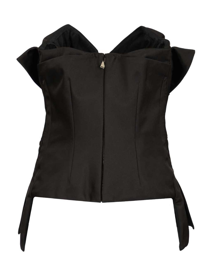 Mcqueen Corset Top Top - Nero | 489729af2671f557e297b00f84948ba5e152758d