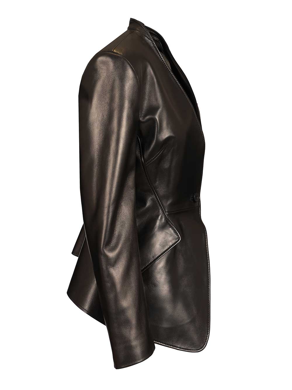 Mcqueen Tailored Leather Jacket Giacche - Nero | aec839cfd2a61e308cf9271cc3cd47a6f6799609