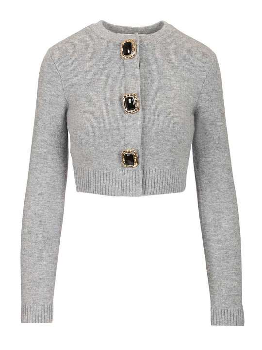 Wool Cardigan Knitwear Grey